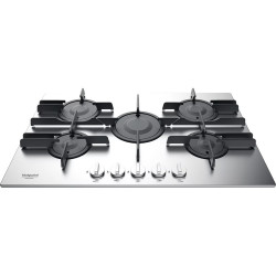 Cucina a gas Hotpoint Ariston a 5 fuochi - Acciaio inossidabile