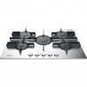 Cucina a gas Hotpoint Ariston a 5 fuochi - Acciaio inossidabile