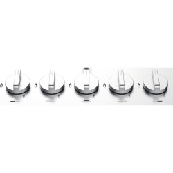 Cucina a gas Hotpoint Ariston a 5 fuochi - Acciaio inossidabile