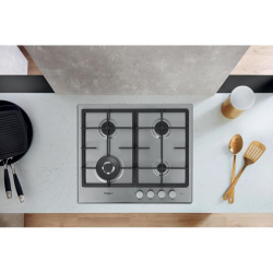 Piano cottura a gas Whirlpool 4 fuochi Inox GMR 6422/IXL